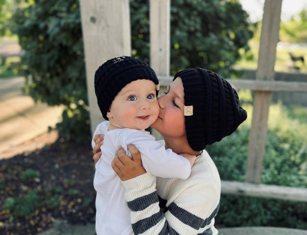 Funky Junque Big Kids Solid Ribbed Beanie Hat