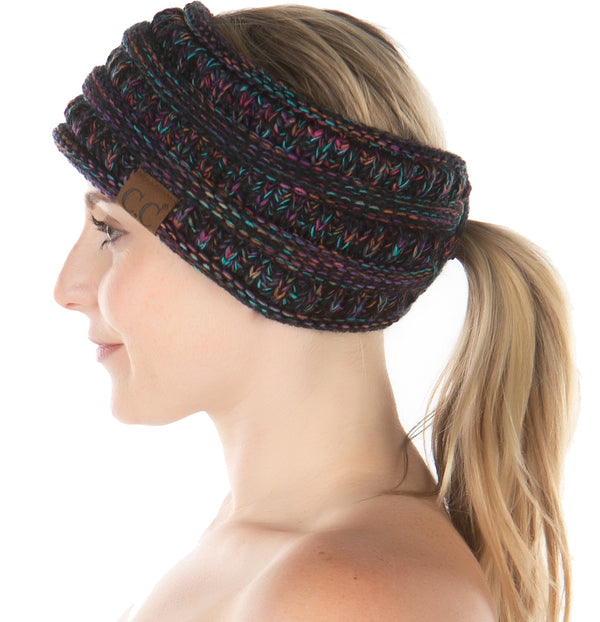 Funky Junque Fleece Lined Ponytail Headwrap