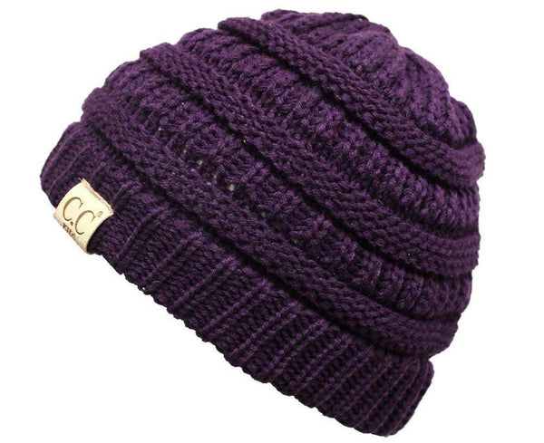 Funky Junque Kid's Classic Fit Cable Knit Beanie