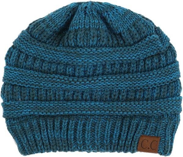 Funky Junque Marled Cable Knit Slouchy Beanies