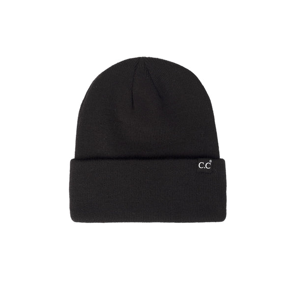 Funky Junque Mens Solid Cuff Knit Beanie