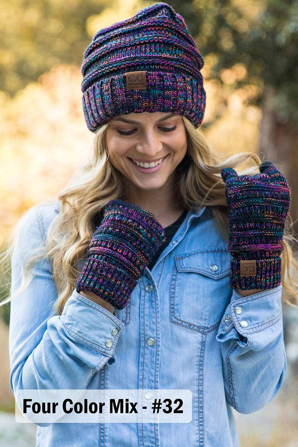 Funky Junque Oversized Beanie & Gloves Matching Set