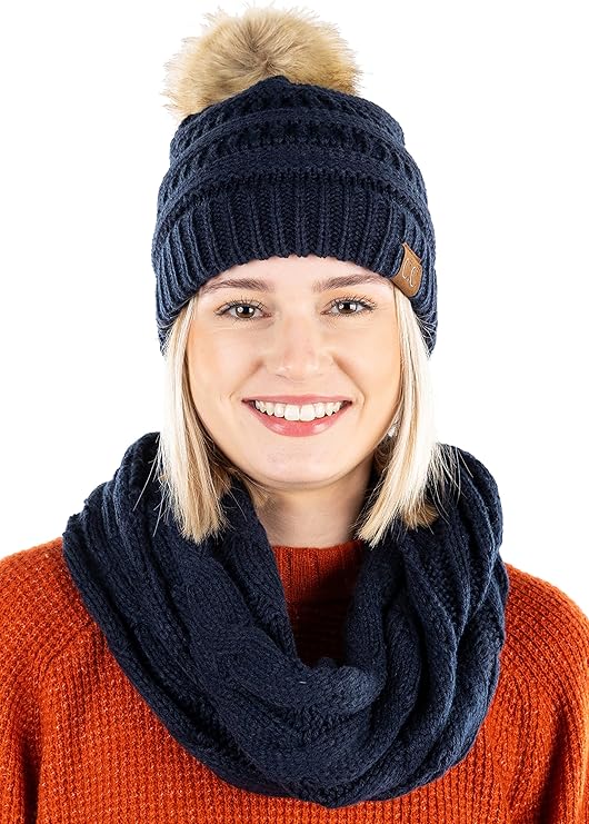 Funky Junque Pom Beanie & Scarf Bundle