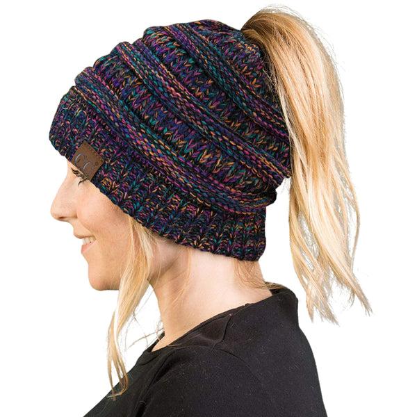 Funky Junque Ponytail Messy Bun Beanie - Multipacks