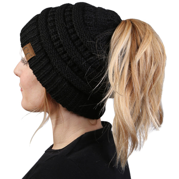 Funky Junque Ponytail Messy Bun Beanie - Multipacks