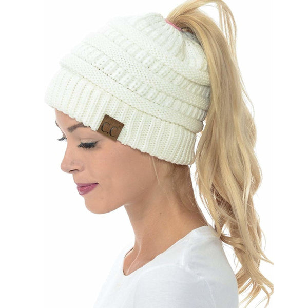 Funky Junque Ponytail Messy Bun Beanie - Multipacks