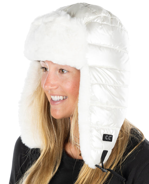 Funky Junque Puffer Trapper Hat By Funky Junque