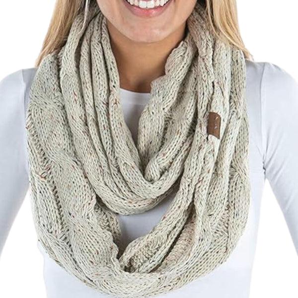 Funky Junque Ribbed Knit Infinity Scarf