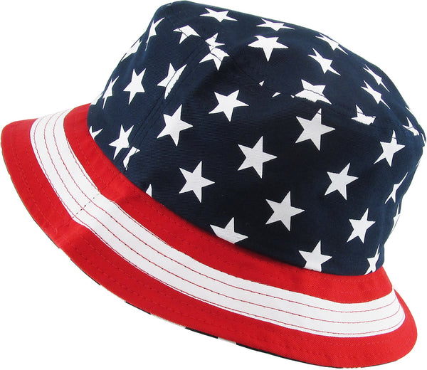 funky junque USA Flag Bucket Hat by Funky Junque