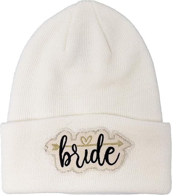 funky junque Women's Bride Patch Beanie