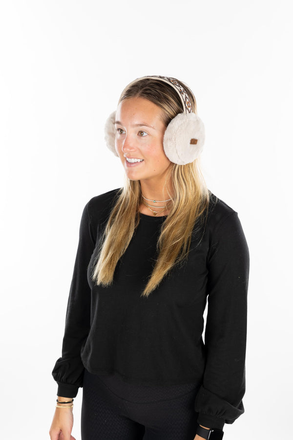 Funky Junque Fuzzy Adjustable Ear Muffs By Funky Junque
