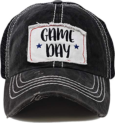 funky junque Gameday Distressed Vintage Patch Baseball Cap by Funky Junque