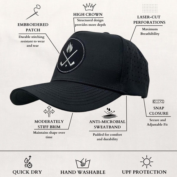 Funky Junque Golf Themed Laser Cut Golf Cap By Funky Junque