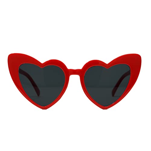 Funky Junque Heart Shaped Fashion Eyewear Sunglasses For Women - Solids