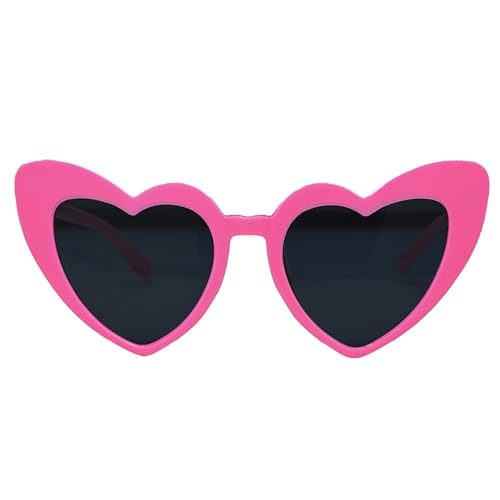 Funky Junque Heart Shaped Fashion Eyewear Sunglasses For Women - Solids