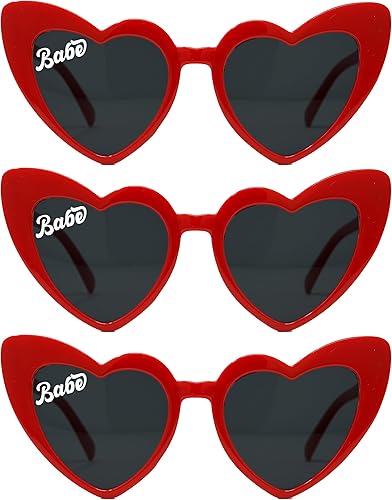 Funky Junque Heart Shaped Fashion Eyewear Sunglasses For Women - Bride/Babe