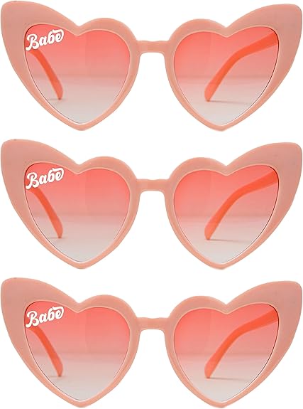 Funky Junque Heart Shaped Fashion Eyewear Sunglasses For Women - Bride/Babe