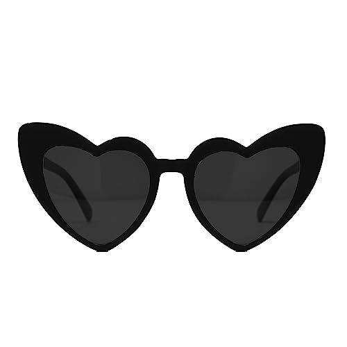 funky junque Heart Shaped Fashion Eyewear Sunglasses for Women - Solids