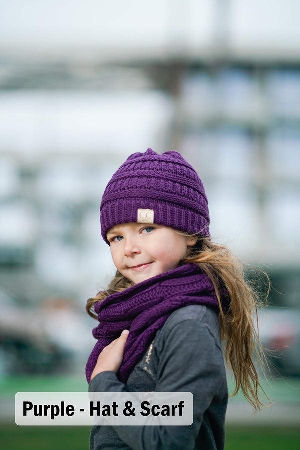 Funky Junque Kids Beanie & Infinity Scarf Matching Set By Funky Junque