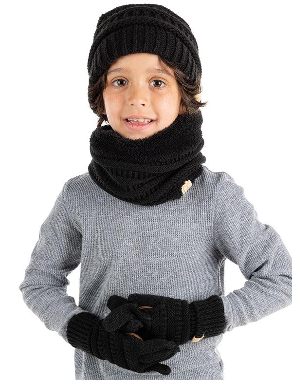 Funky Junque Kids Beanie Neck Warmer & Gloves Matching Set By Funky Junque