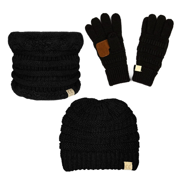 Funky Junque Kids Beanie Neck Warmer & Gloves Matching Set By Funky Junque