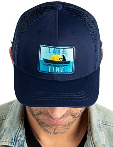 Funky Junque Lake Time Mesh Trucker Hat By Funky Junque