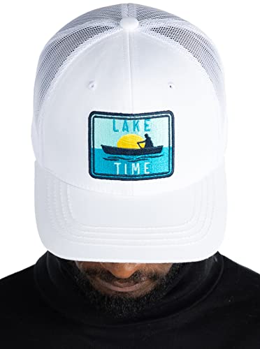 Funky Junque Lake Time Mesh Trucker Hat By Funky Junque
