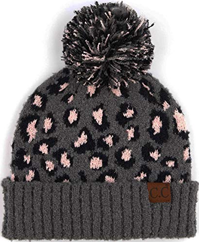 Funky Junque Leopard Print Pom Beanie By Funky Junque