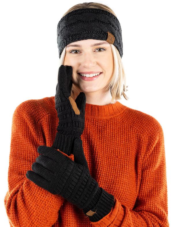 Funky Junque Lined Headband & Gloves Matching Set By Funky Junque