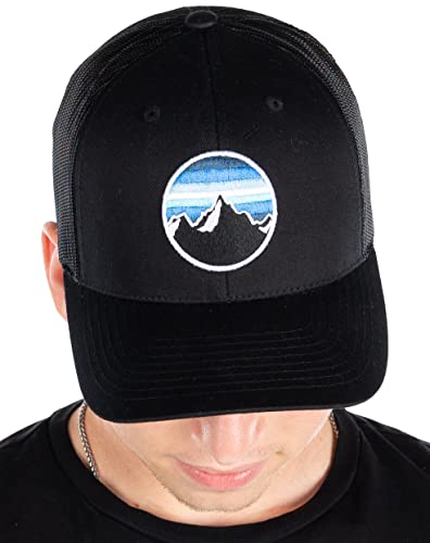 Funky Junque Mountain Patch Trucker Hat By Funky Junque