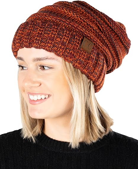 Funky Junque Multicolor Mix Oversized Slouchy Beanie By Funky Junque