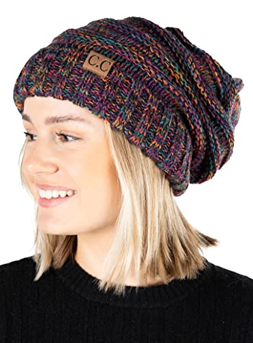 funky junque Multicolor Mix Oversized Slouchy Beanie by Funky Junque