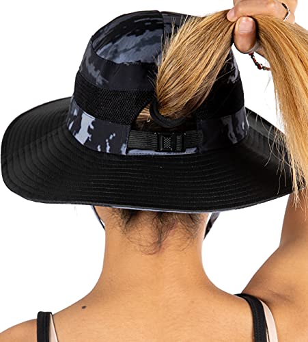 funky junque Multicolor Ponytail Bucket Hat by Funky Junque