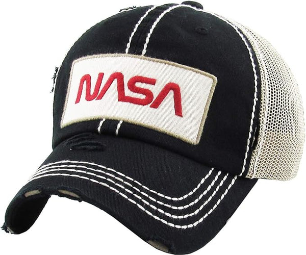 Funky Junque NASA Distressed Baseball Cap By Funky Junque
