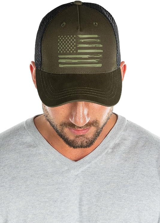 Funky Junque Painted Flag Five Panel Trucker Hat By Funky Junque