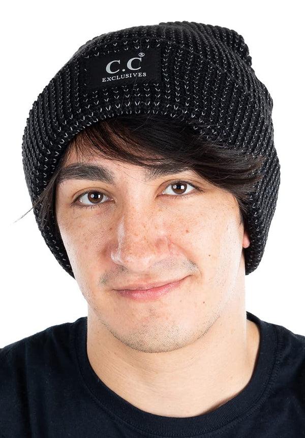 funky junque Reflective Cuff Beanie by Funky Junque