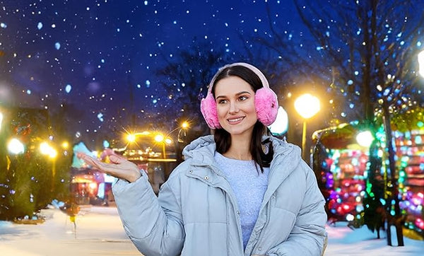 Funky Junque Rhinestone Adjustable Fuzzy Ear Muffs By Funky Junque