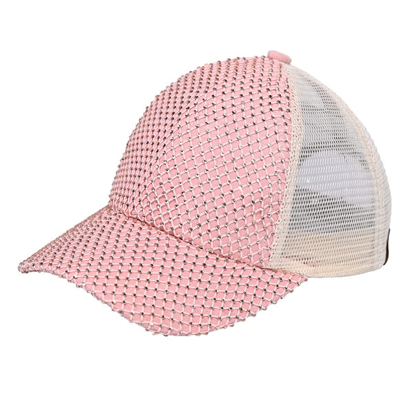 Funky Junque Rhinestone Net Mesh Trucker Hat By Funky Junque