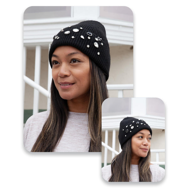 Funky Junque Rhinestone Sparkle Beanie By Funky Junque