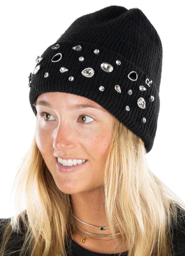 funky junque Rhinestone Sparkle Beanie by Funky Junque