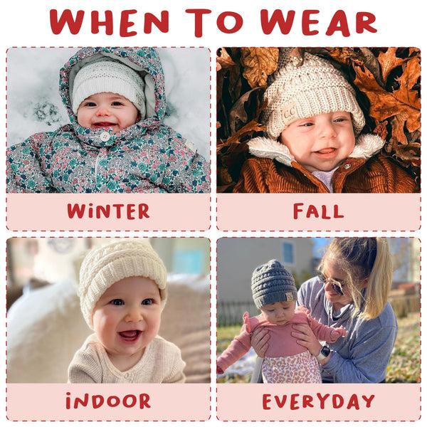 Funky Junque Ribbed Knit Baby Beanie By Funky Junque