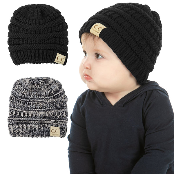 funky junque Ribbed Knit Baby Beanie by Funky Junque
