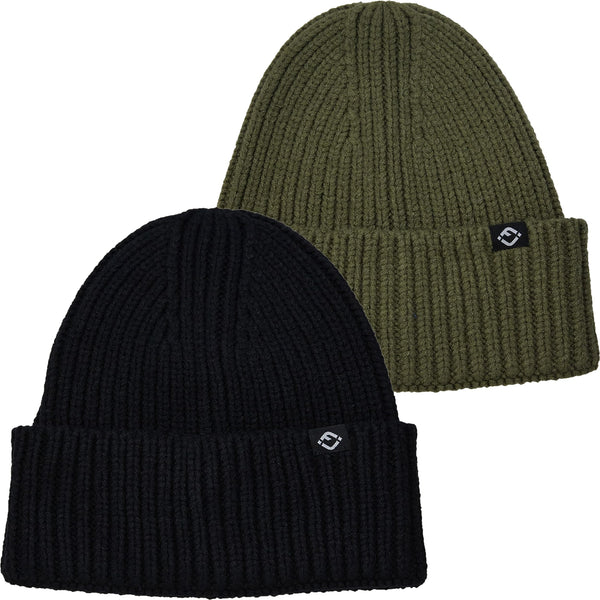 funky junque Ribbed Knit Buttery Soft Beanie by Funky Junque