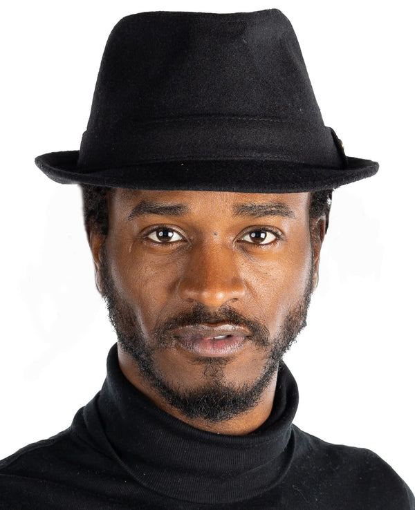 Funky Junque Short Brim Wool Fedora By Funky Junque