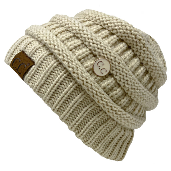 Funky Junque Slouchy Side Button Beanie By Funky Junque