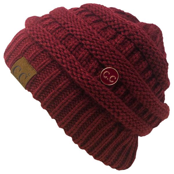 Funky Junque Slouchy Side Button Beanie By Funky Junque