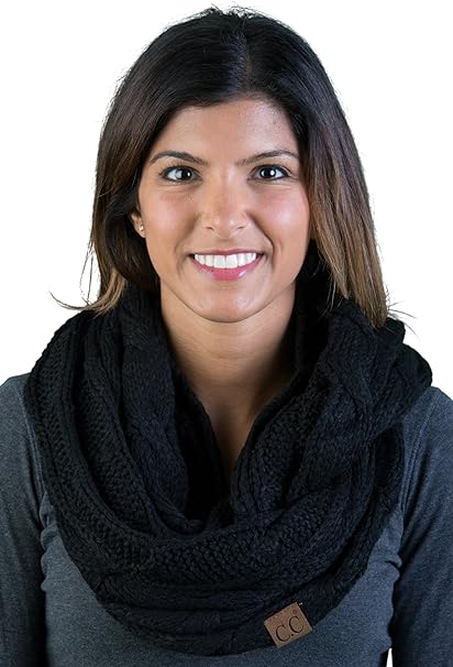 Funky Junque Solid Knit Infinity Scarf By Funky Junque