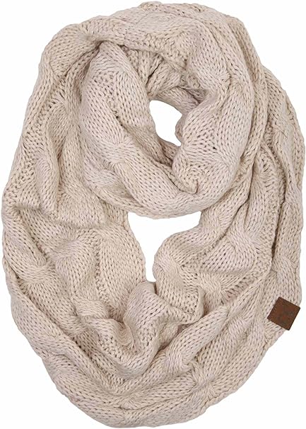 funky junque Solid Knit Infinity Scarf by Funky Junque