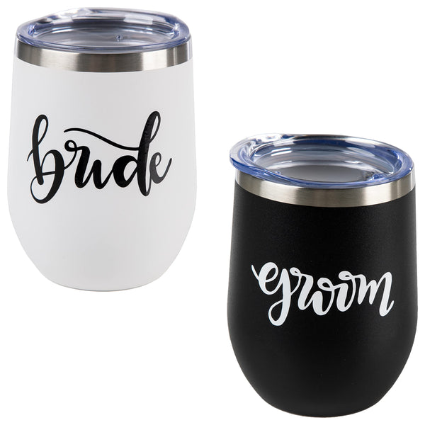 Funky Junque Stainless Steel 12 Oz. Wine Tumblers By Funky Junque