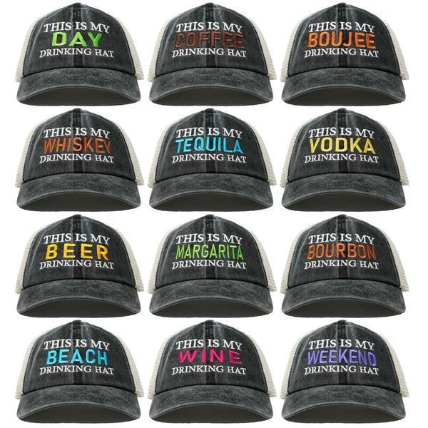 Funky Junque This Is My Drinking Hat Cotton Mesh Baseball Cap By Funky Junque